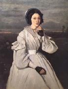 Jean Baptiste Camille  Corot Portrait de Madame Charmois (mk11) china oil painting artist
